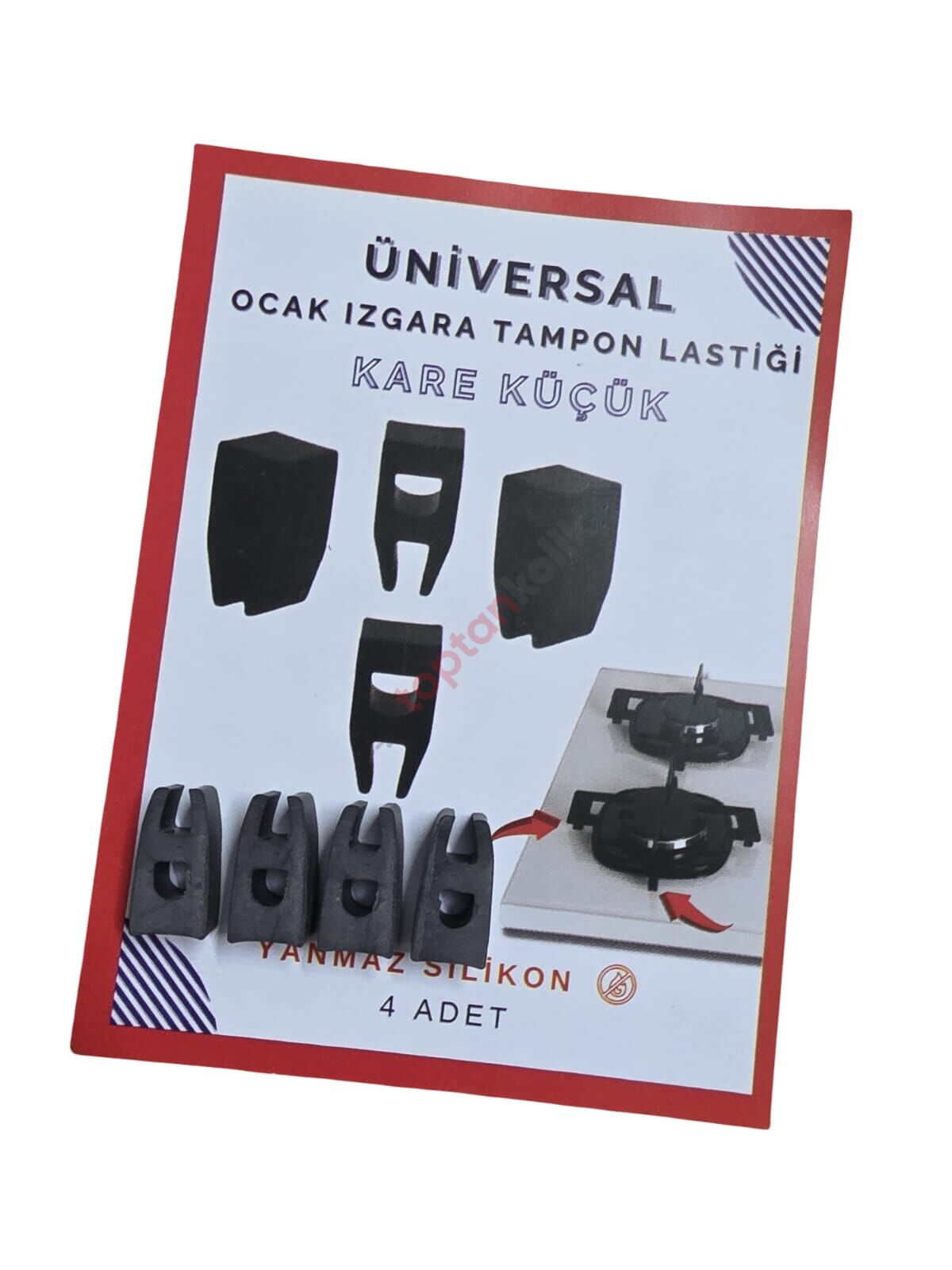 Ocak Fırın Tekli Izgara Lastiği 4'lü Kare Küçük