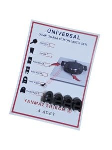 Ocak Fırın Tekli Izgara Lastiği 4'lü Oval Büyük