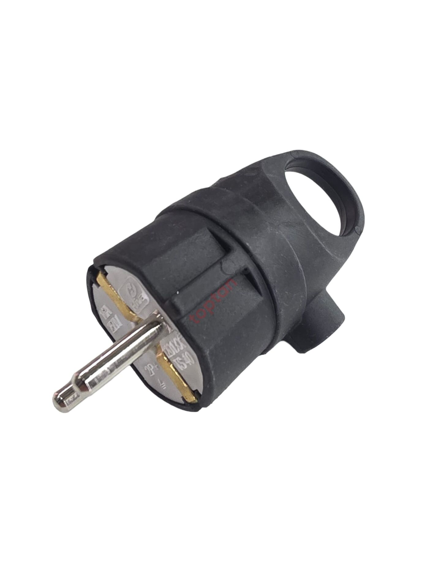 Kauçuk Kulplu Topraklı Erkek Fiş - Siyah