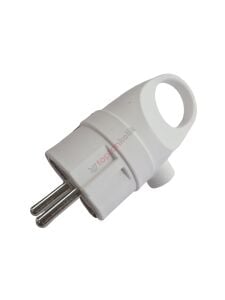 Kulplu Topraklı Erkek Fiş - Beyaz