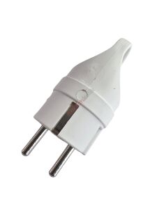 Kulplu Topraklı Erkek Fiş - Beyaz