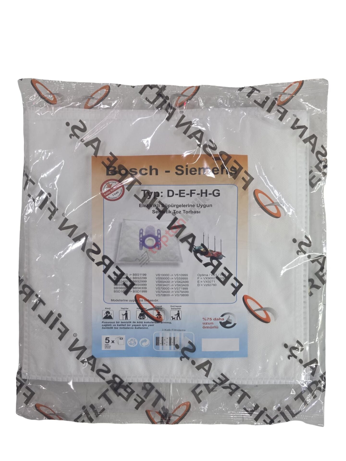 Bosch Type G SMS 5'li Paketli Toz Torbası - Fersan