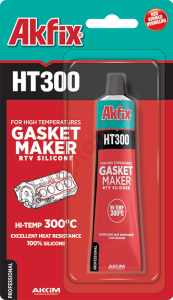 Akfix Ht300 Yüksek Isı Silikonu Sıvı Conta 50ml Tüp Kırmızı