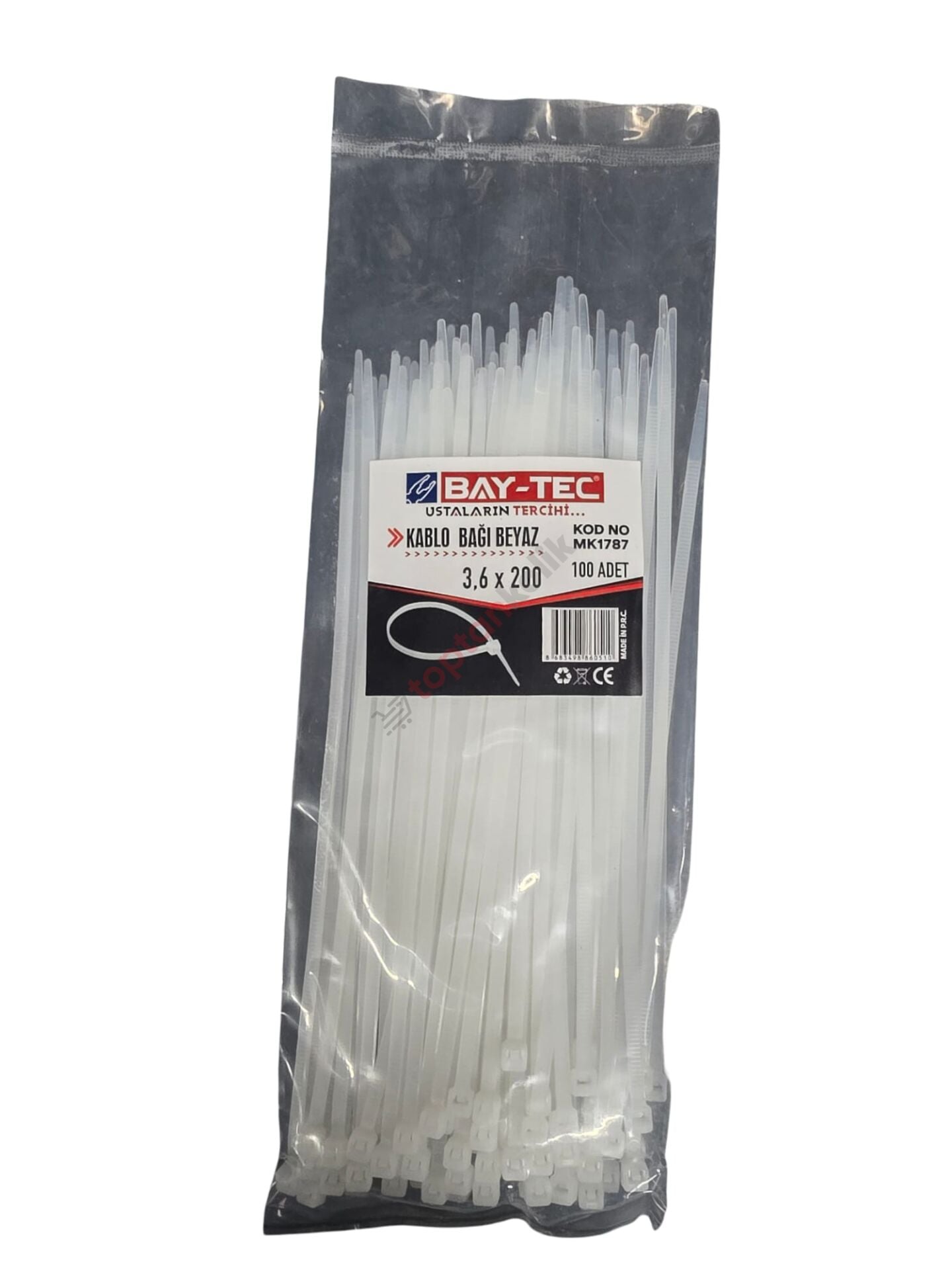 Bay-Tec Cırt Kelepçe(Kablo Bağı) 3,6x200 100'lü