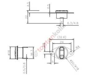 Limit Termostat 250°C (Porselen)