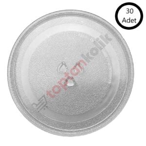 Mikrodalga Fırın Cam Tepsi 24.5 cm 3 Tırnaklı (30 Adet)
