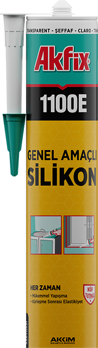 Akfix 1100E Silikon 280 gr Şeffaf Genel Amaçlı Silikon