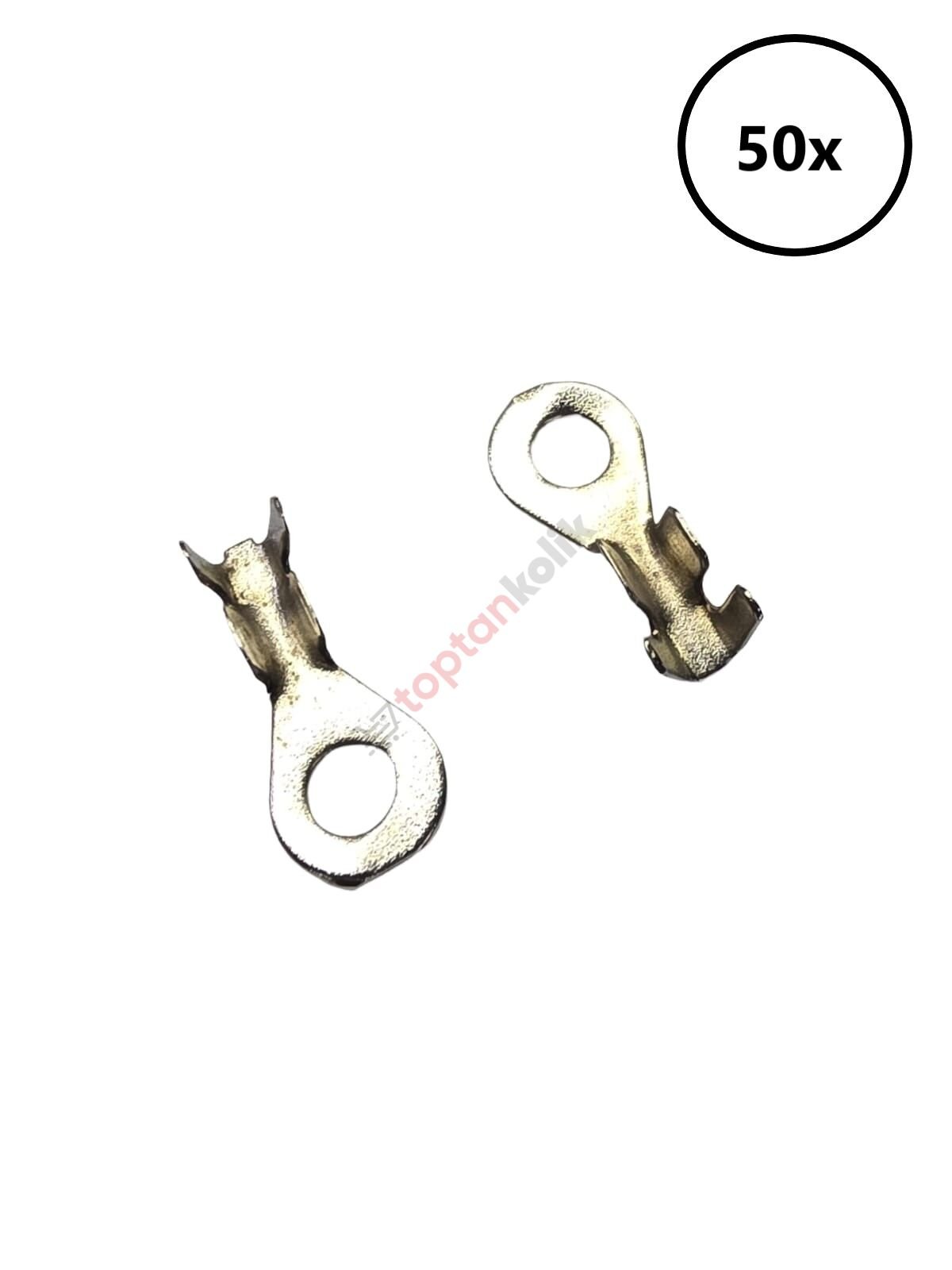 Delikli Terminal Metrik 4 50 Adet (Krom)