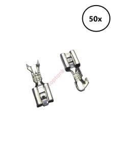 Geçmeli Dişi Terminal 6.3mm 50 Adet (Krom)