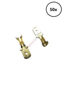 Erkek Terminal 6.3mm - 50 Adet (Sarı)