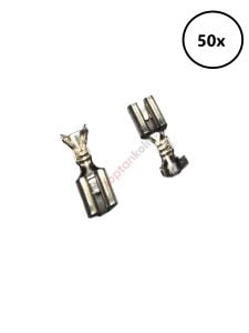 Geçmeli Dişi Terminal 4.8mm 50 Adet (Krom)